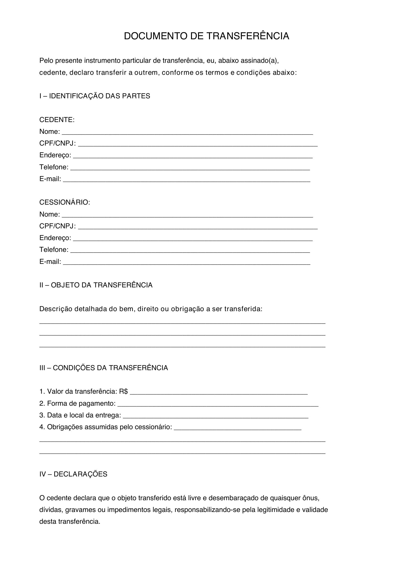 Modelo De Transferência
